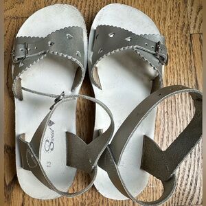 Sun Sans Sweetheart Sandals silver size 13 girls